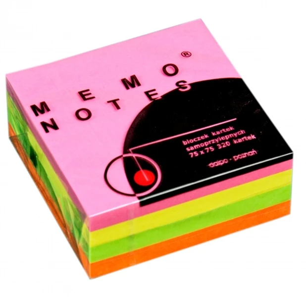 Karteczki samoprzylepne 75x75 320 szt. Dalpo Neon