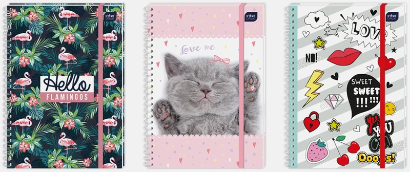 Pamiętnik na spirali 150x210 z gumką INT