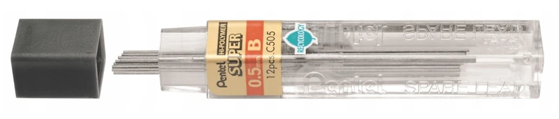 Grafity wkłady do ołówków PENTEL 0,5 B