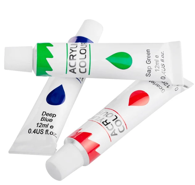 Farby akrylowe w tubkach Easy Creative 12ml 12 kol