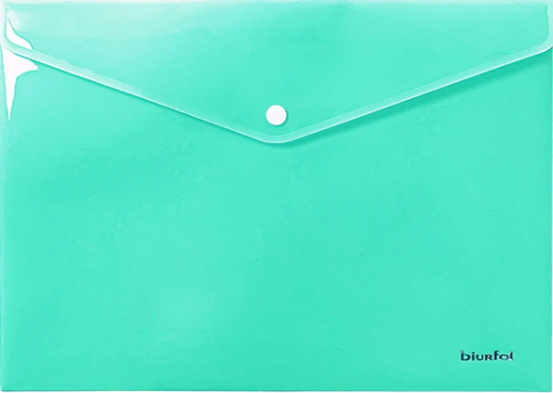Teczka kopertowa A4 PP pastelowa zielona