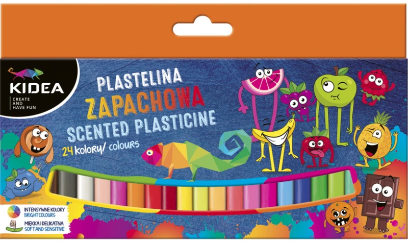 Plastelina szkolna Kidea Zapachowa 24 kolory