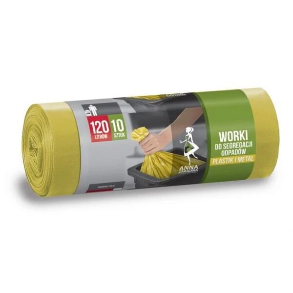 Worki na śmieci DO SEGREGACJI ODPADÓW 120L plastik 10szt