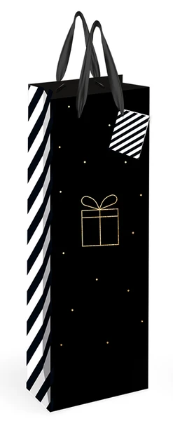 Torebka prezentowa na butelkę Gold 13x36cm 210g 1szt.