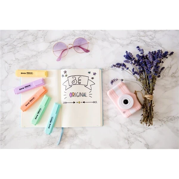 Zakreślacze Memobe pastelowe 5 kolorów etui