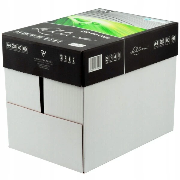 Papier ksero Ekologiczny LETTURA ISO 60 A4 80g 2500 ark.