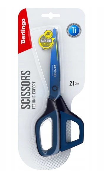 Nożyczki biurowe 21cm tytanowe do papieru Berlingo
