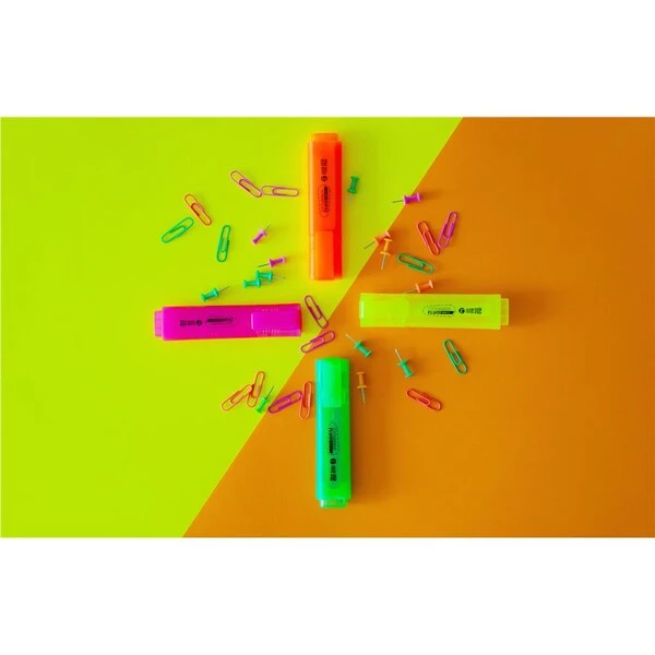 Zakreślacz MEMOBE neonowy 4 kolory etui