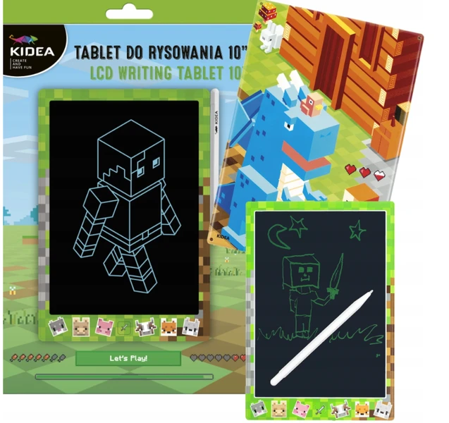 Tablet graficzny do rysowania 10A3 Kidea Minecraft