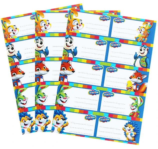 Naklejki na zeszyty Bambino 3 blistry