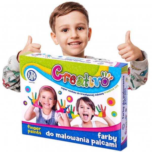 Farby do malowania palcami 4 kol Astra Creativo