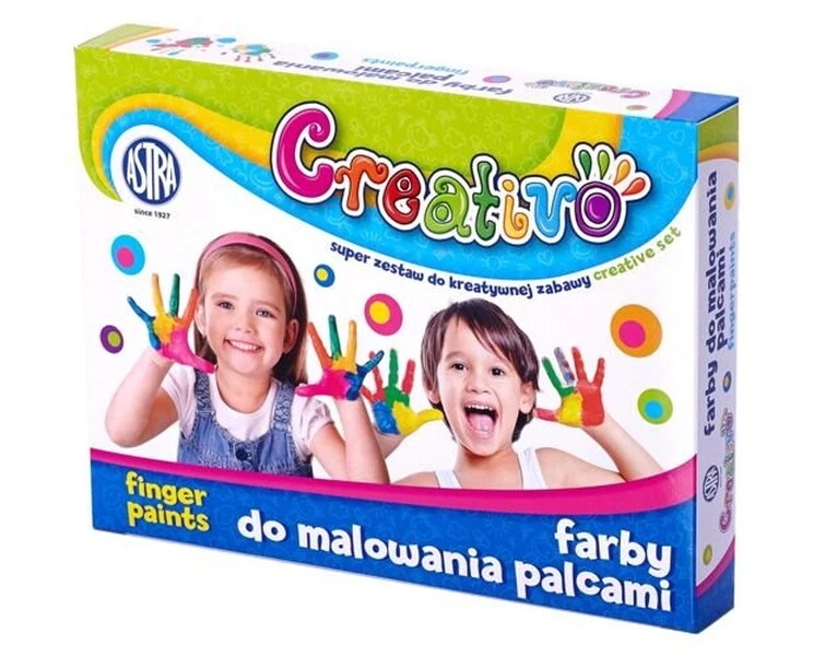 Farby do malowania palcami 4 kol Astra Creativo