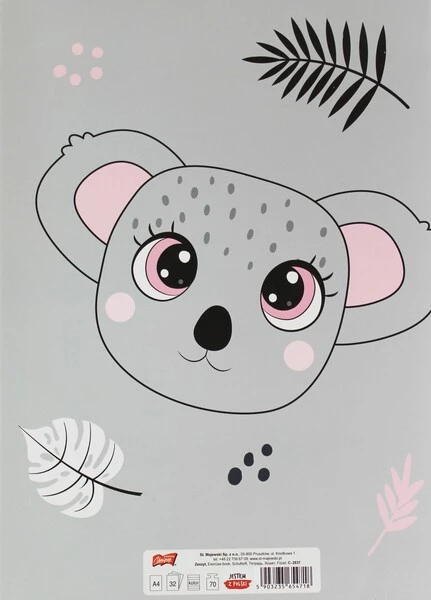 Zeszyt A4 32k linia dwukolorowa laminowany Bambino Girls