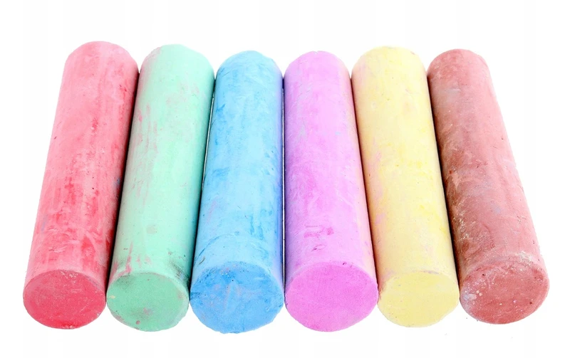 Kreda chodnikowa kolorowa JUMBO 12 sztuk KIDEA