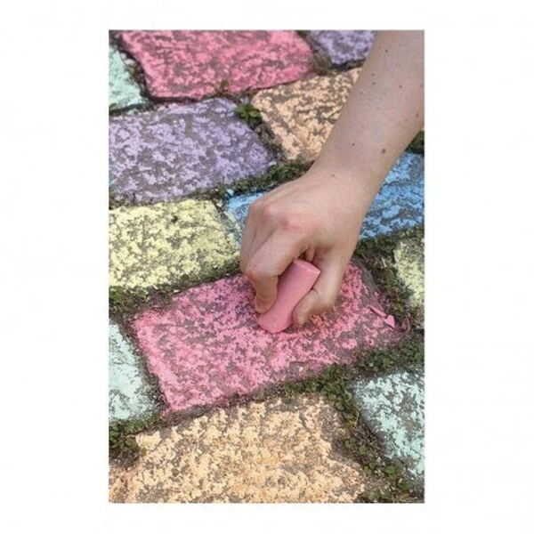 Kreda chodnikowa kolorowa JUMBO 12 sztuk KIDEA