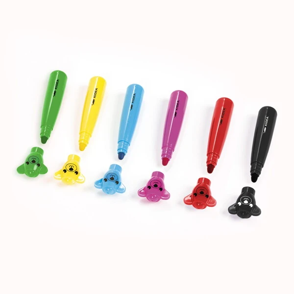 Flamastry z figurką Jumbo 6 kol. Misie Kidea