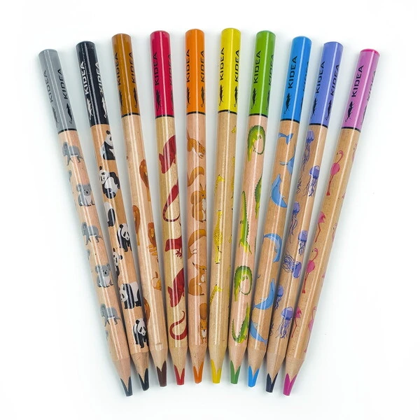 Kredki trójkątne JUMBO 10 kol. Safari Kidea