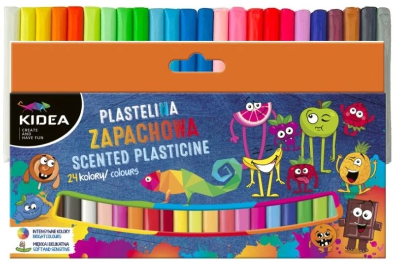 Plastelina szkolna Kidea Zapachowa 24 kolory
