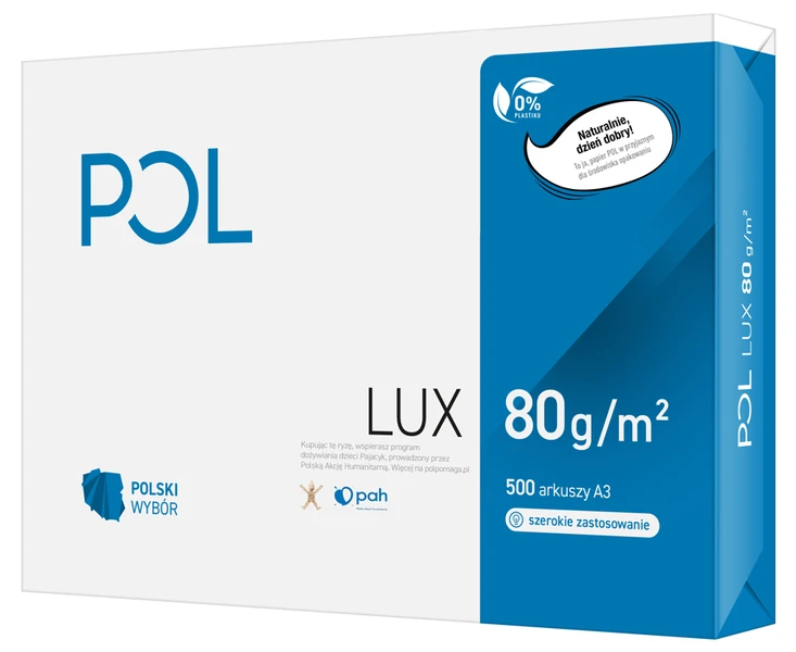 Papier ksero A3 Pollux 80g biały 500 ark.