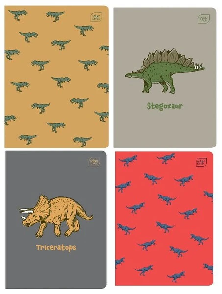 Zeszyt A5 32k kratka DINO x4szt