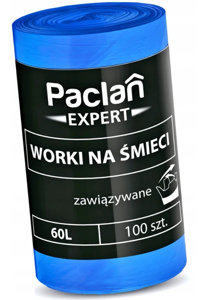 Worki na śmieci wiązane 60L 100szt Paclan Expert