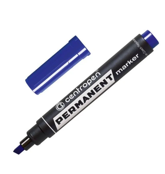 Marker permanentny ścięty Centropen 8576 niebieski