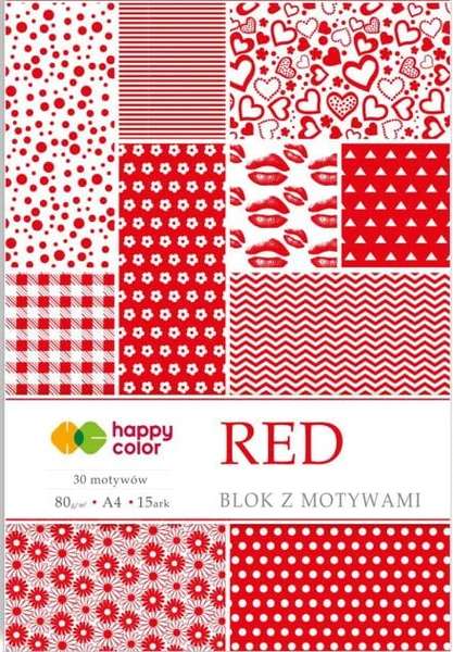 Blok z motywami A4 15k Red Happy Color