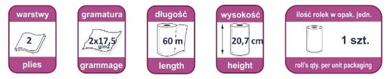 Ręcznik papierowy XXL 2W 60m Almusso Huragan