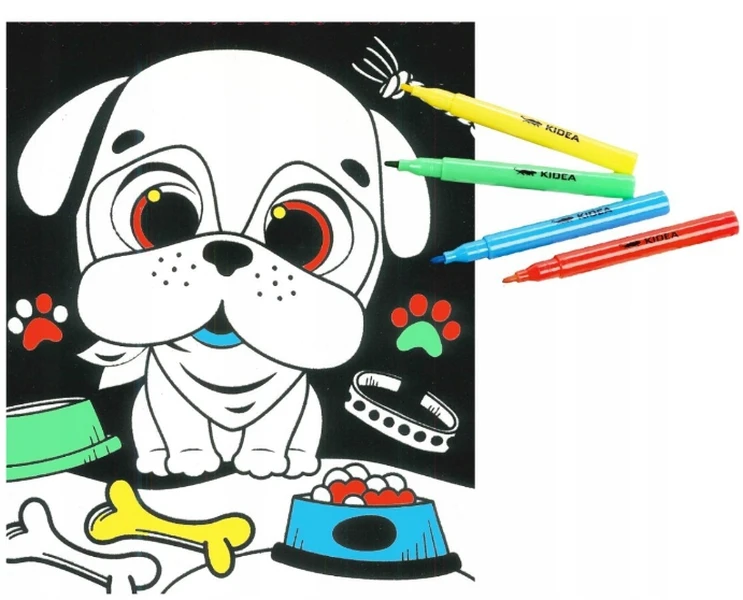 Kolorowanka Velvet B Kidea Pies KIDEA