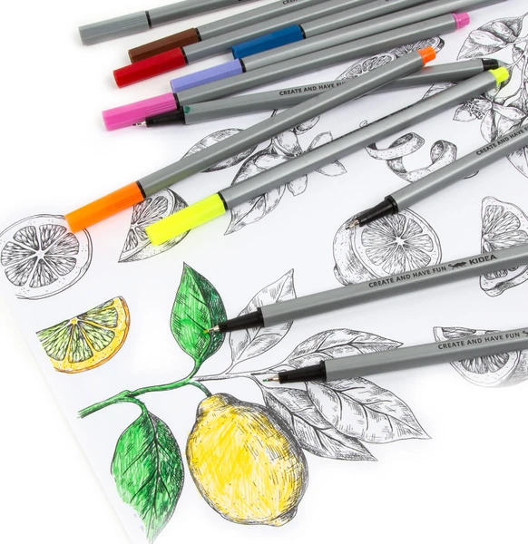 Cienkopisy flamastry 24 kolory Kidea