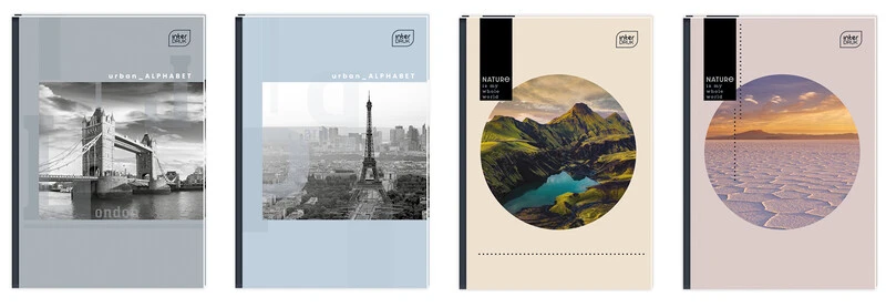 Brulion A5 96k kratka INTERDRUK oprawa twarda B&W