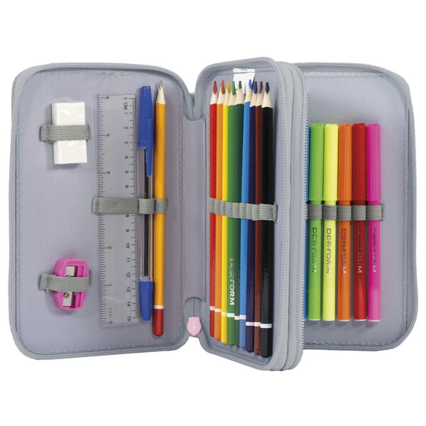 Piórnik z wyp. dwukomorowy BackUp DW 12 Zakochane Wydry