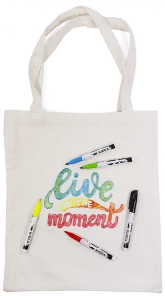 Markery do obuwia i tkanin 10 kolorów Kidea + Torba dla Mamy dla Dziecka