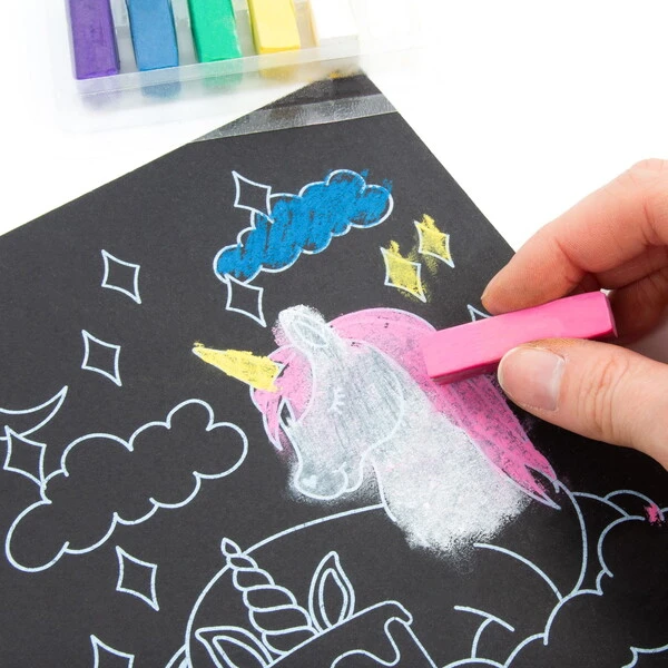 Zestaw rysunkowy z pastelami dla dzieci Jednorożec Kidea