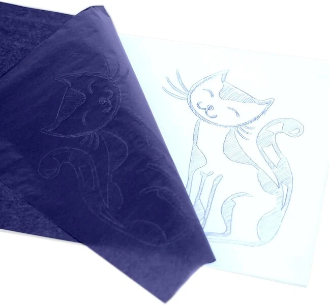 Kalka ołówkowa D.Rect A4 fioletowa/niebieska 25 ark.