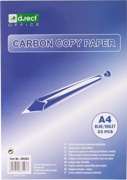 Kalka ołówkowa D.Rect A4 fioletowa/niebieska 25 ark.