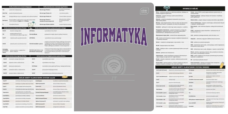 Zeszyt tematyczny A5 60k Hybrid w kratkę Informatyka