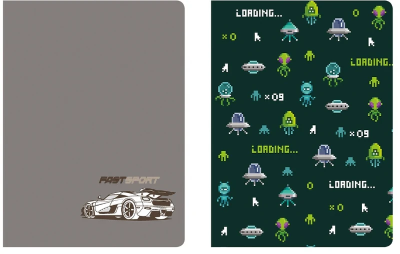 Zeszyt A5 16 kartkowy kratka # mix Interdruk bas boys