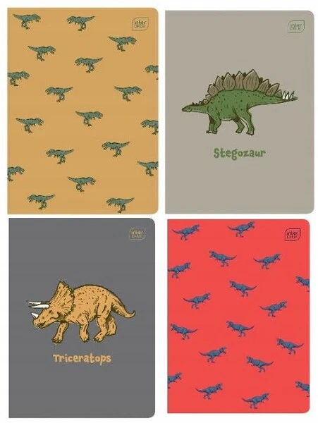 Zeszyt A5 32 linia podwójna Dinozaur