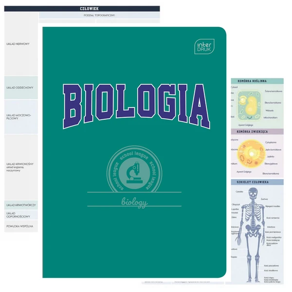 Zeszyt tematyczny A5 60k Hybrid w kratkę Biologia