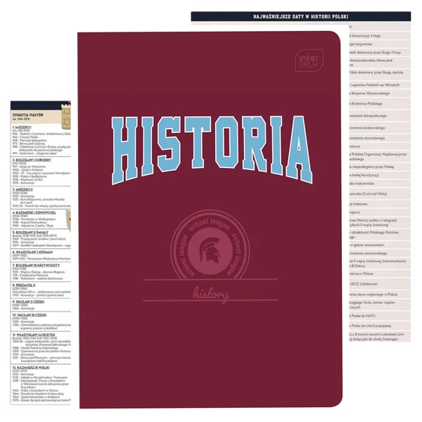 Zeszyt tematyczny A5 60k Hybrid w kratkę Historia