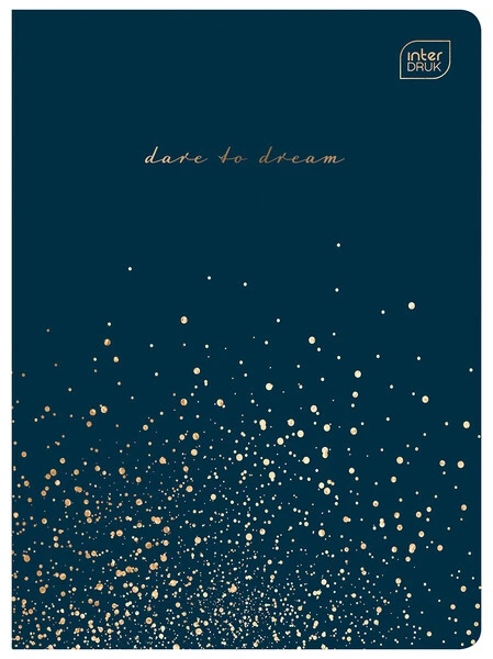 Zeszyt A5 80k kratka INTERDRUK Metalic Gold