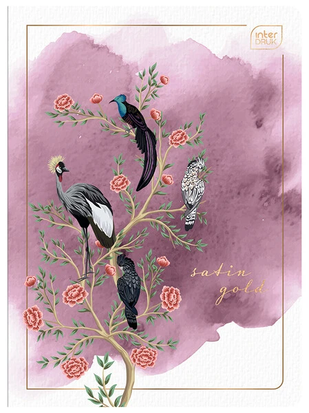 Zeszyt A5 80k kratka INTERDRUK Metalic Gold