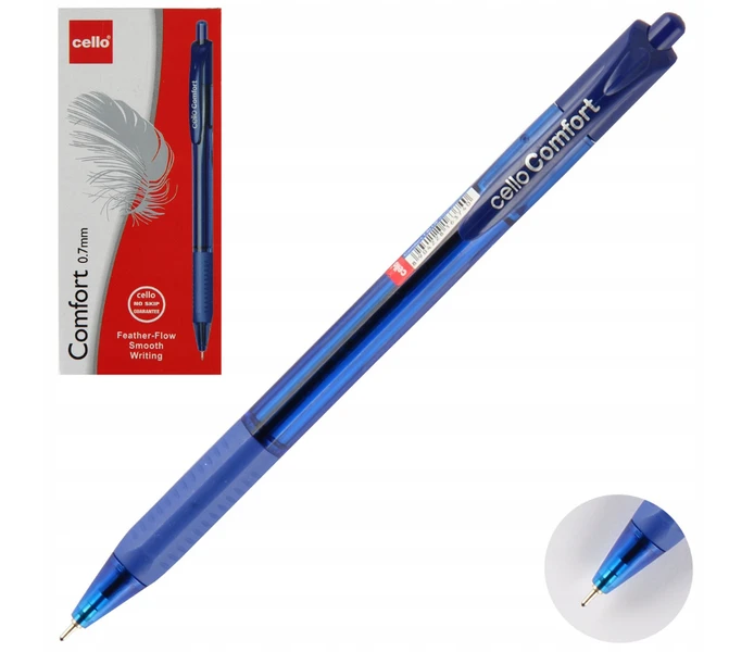 Długopis autom. 0,7 mm niebieski COMFORT Cello