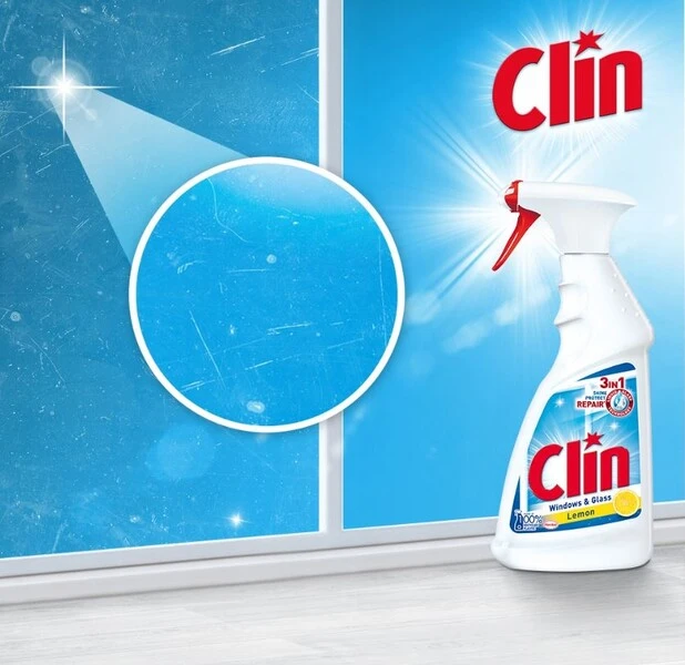 Płyn do szyb CLIN 500ml spray lemon