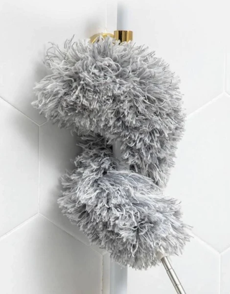 Szczotka Teleskopowa do Kurzu Miotełka z dwoma nakładkami 2w1 Szara