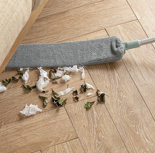 Szczotka Teleskopowa do Kurzu Miotełka z dwoma nakładkami 2w1 Szara