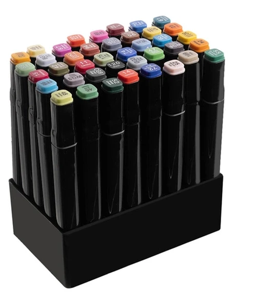 Markery dwustronne alkoholowe + torba MAALEO Zestaw 40 szt.