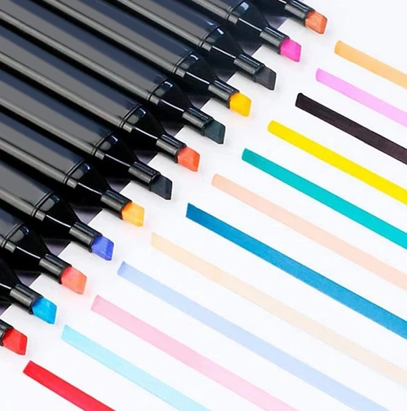 Markery dwustronne alkoholowe + torba MAALEO Zestaw 40 szt.