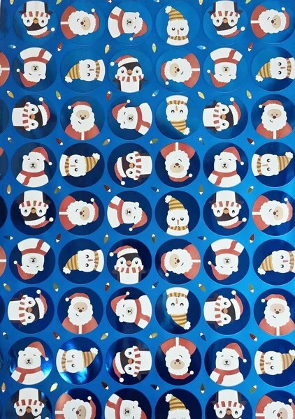 Torebka foliowa prezentowa Celafon 35x50 cm DUŻA 1 sztuka NIEBIESKA